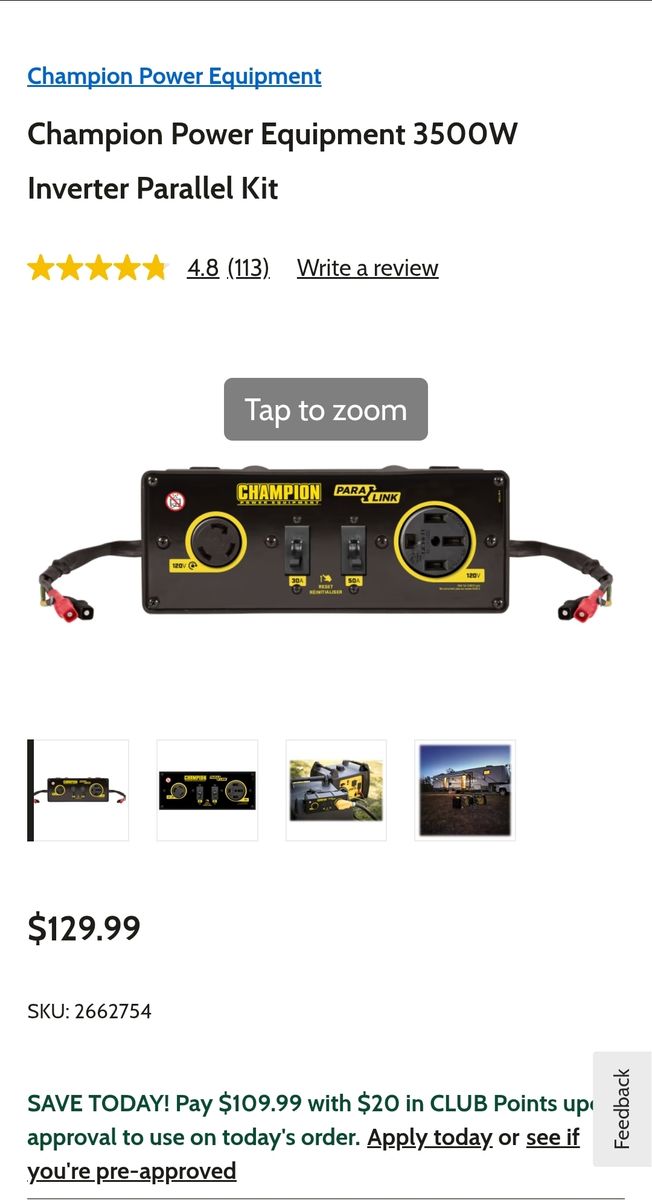Portable Generator Portal Kit