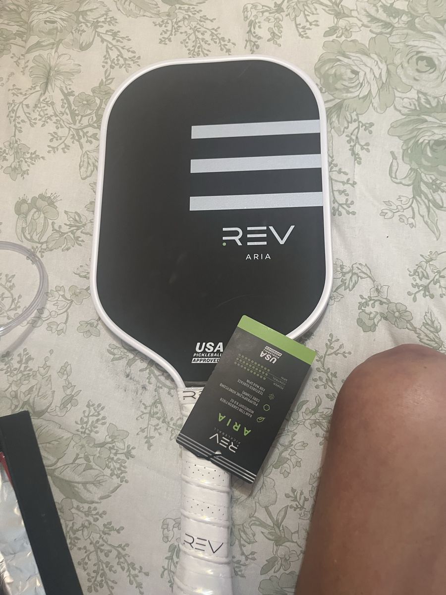 New REV ARIA Pickleball Paddle - USA Pickleball Approved, Midweight 8.0 oz, Raw T700 Carbon Fiber