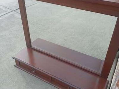 Beautiful cherry wood chest / deck mirror with drawers. Excellent shape. 38" high and 49" wide 801-441-8632