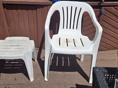 Patio chair and table