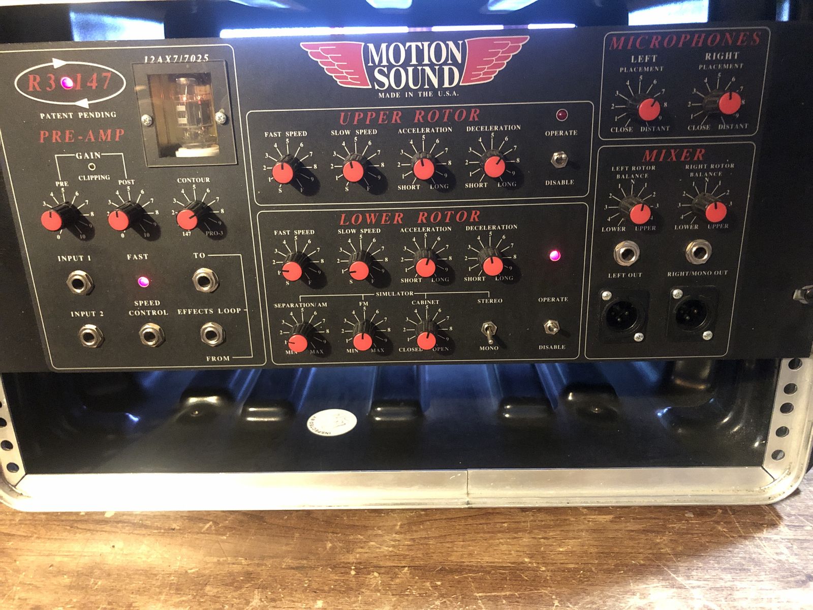 Motion Sound R3-147 Tube Pre-Amp Rotary Speaker Simulator Rackmount Unit