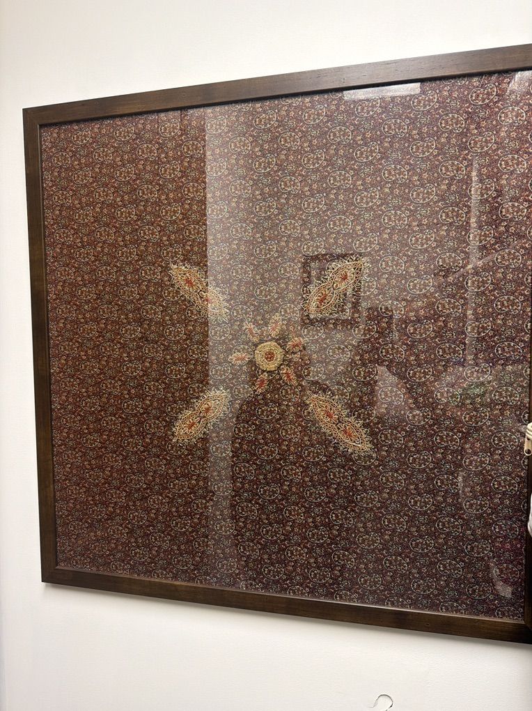 Large Framed Persian Termeh Textile Wall Art