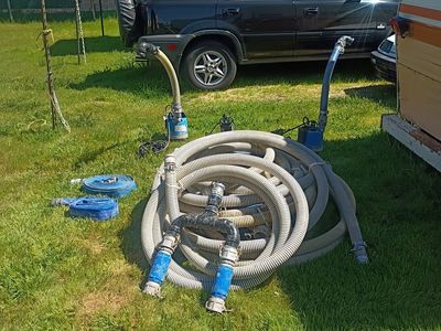 2" industrial pumps and hoses