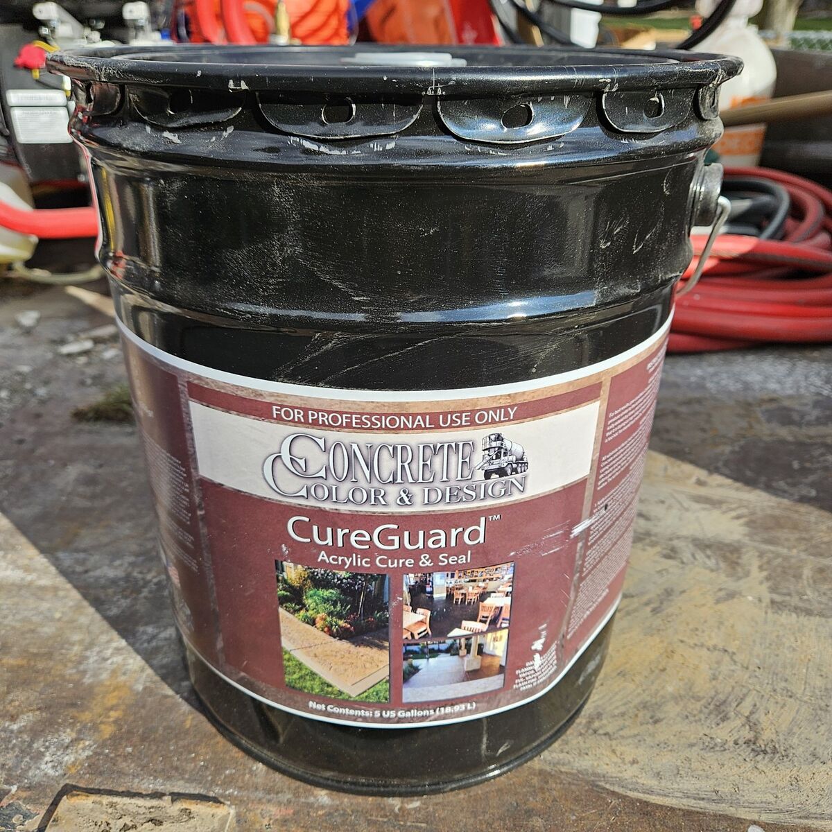 concrete sealer. 5 gal.