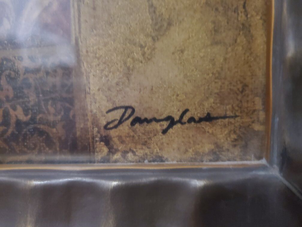 three dimensional art in glass and frame