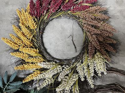 Assorted Decorative Wreaths - Floral, Pine & Succulent Designs