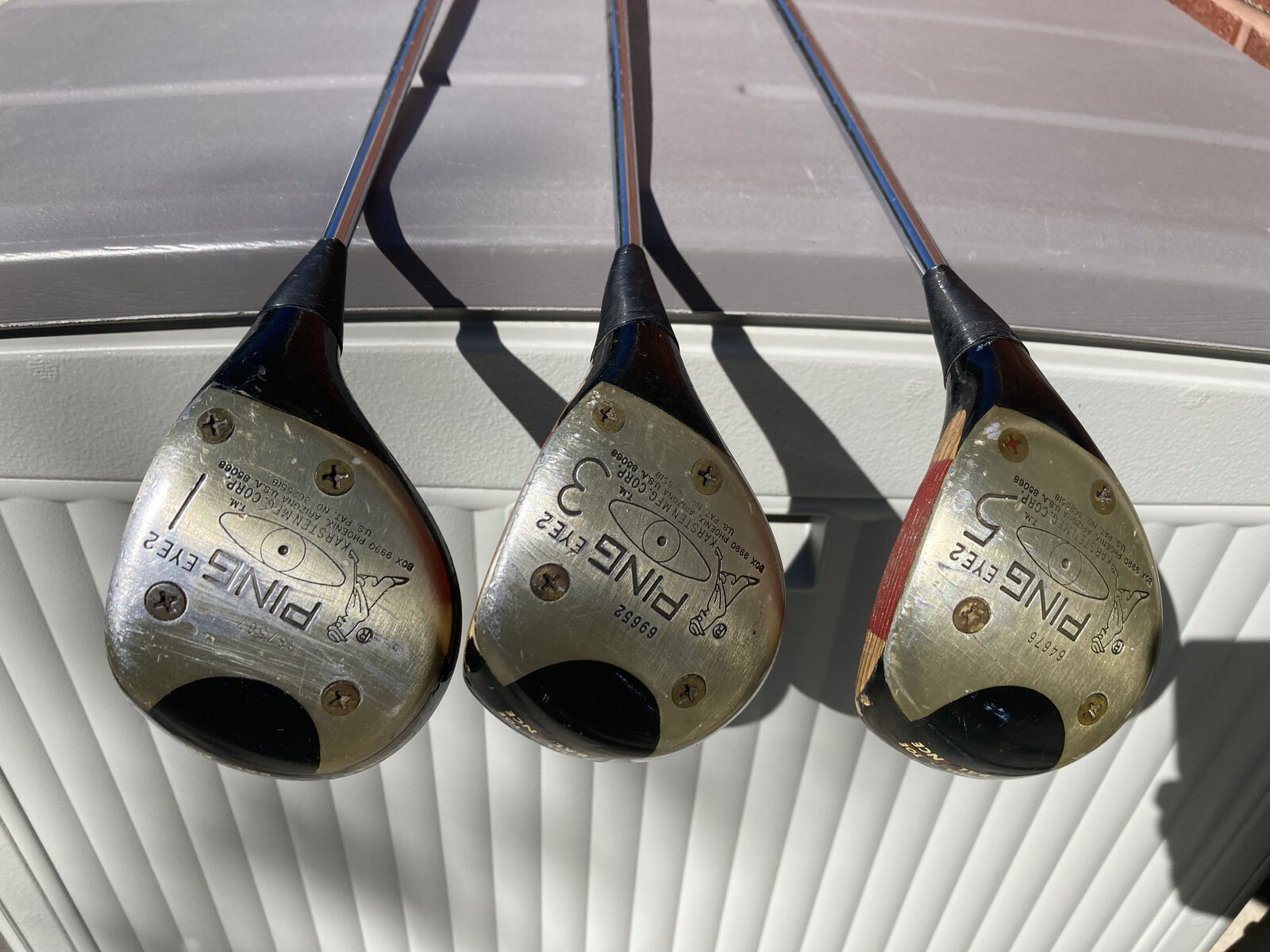 Vintage Ping Eye 2 Woods 1,3, and 5 Woods