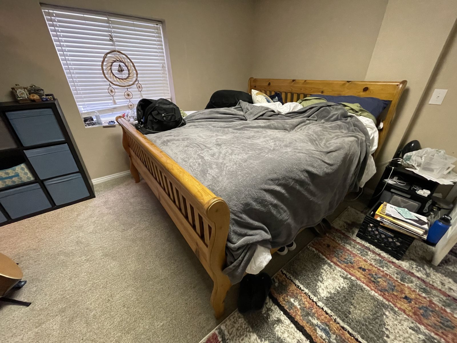 King size wood bed frame