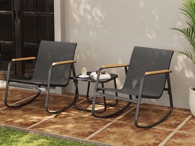 3-Piece Rocking Patio Set – Modern & Comfortable