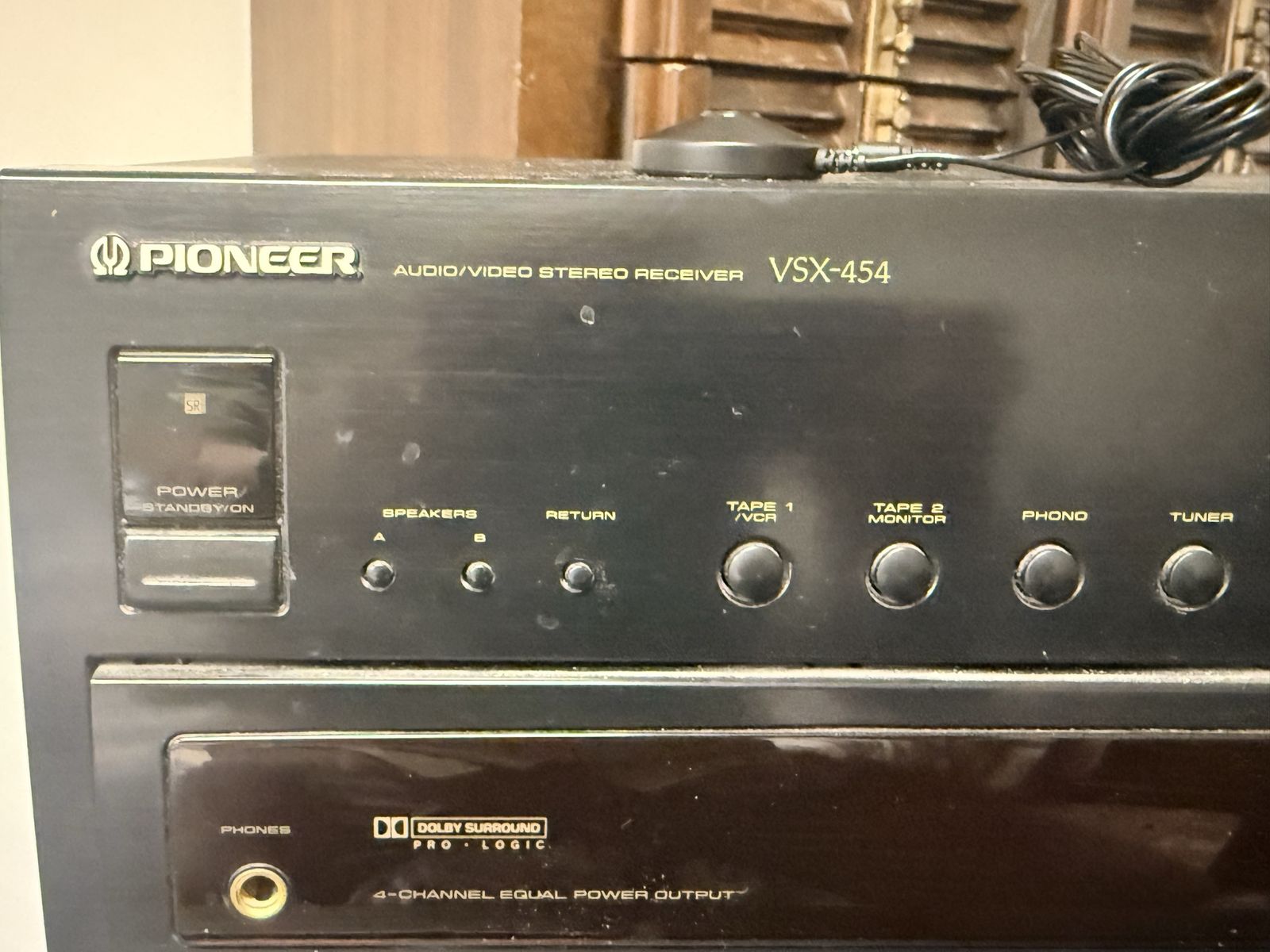 Pioneer VSX-454 Audio/Video Stereo Receiver Dolby Surround Pro Logic Black