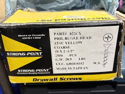 2.5 Inch Zinc Drywall Screws