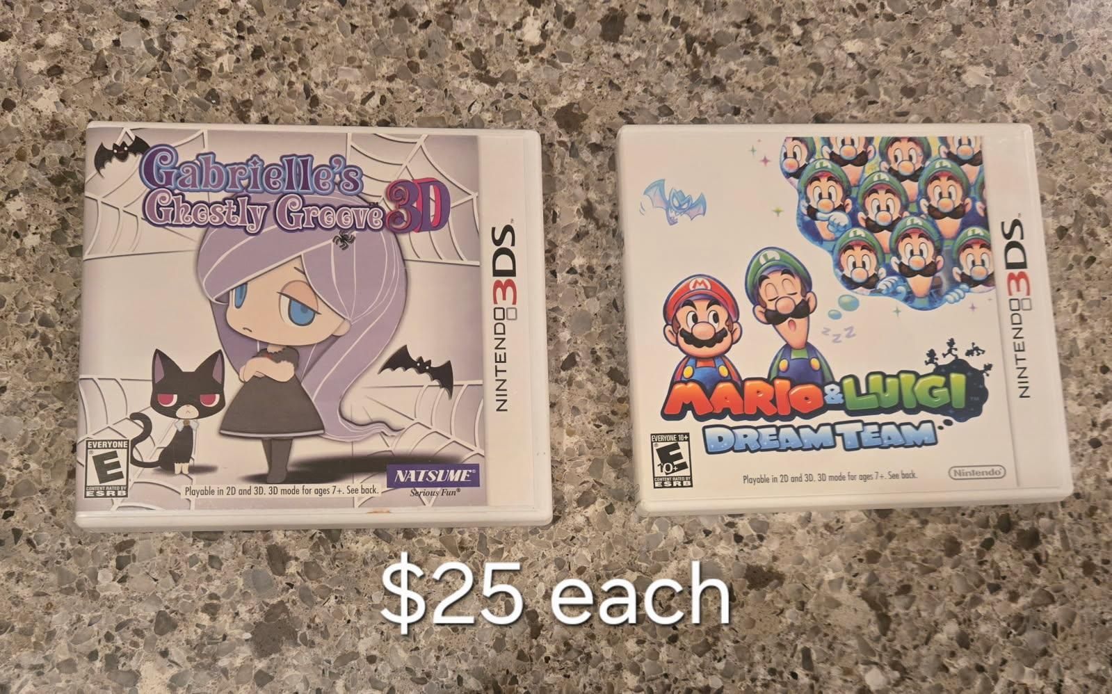 Nintendo 3ds games $25 each including Mario Luigi Dream Team! trades considered!~