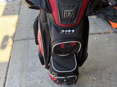 OGIO OG17 Stand Golf Bag - Black/Red, Multiple Pockets