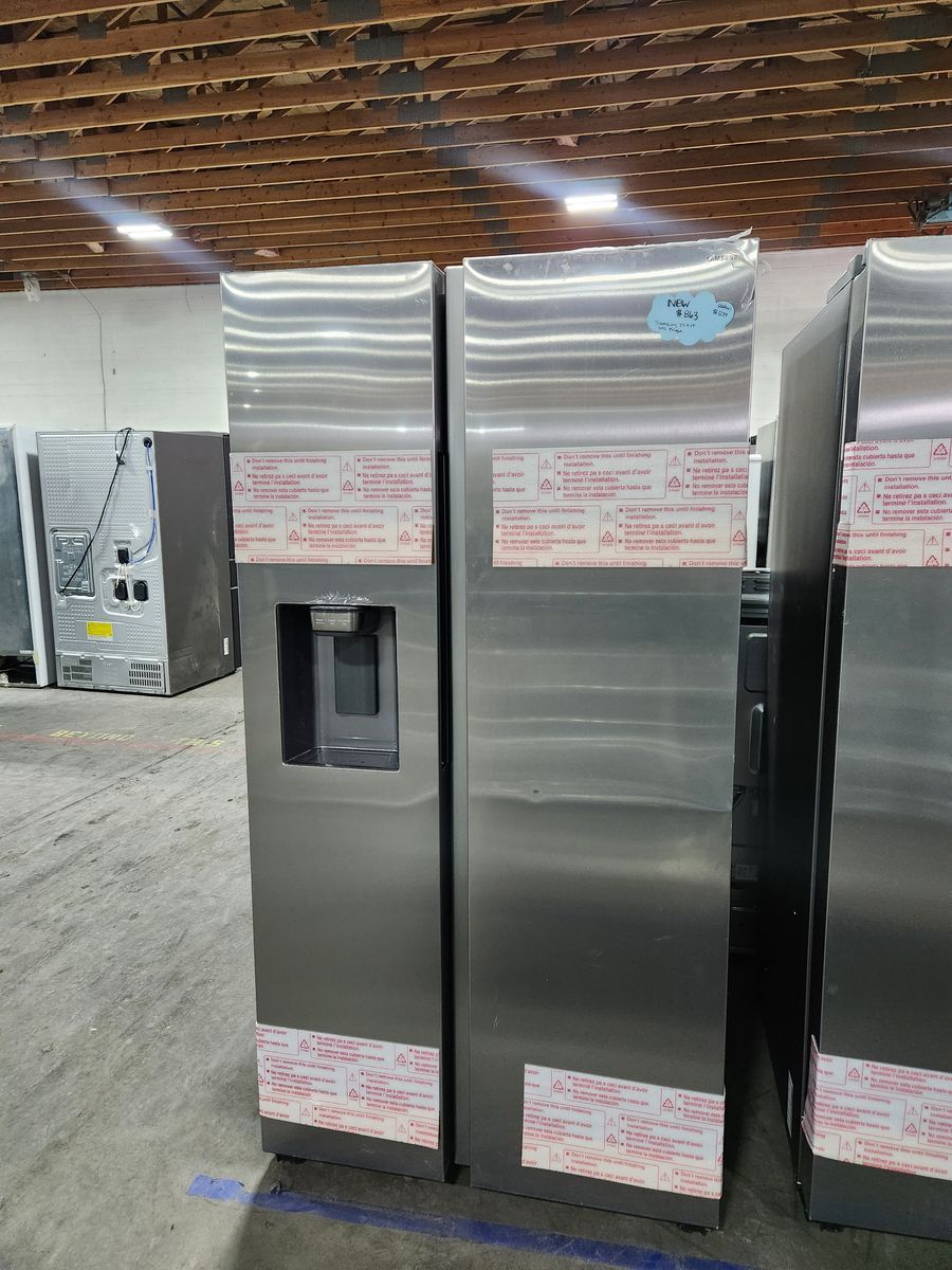 Brand New! Samsung Stainless Steel Side-by-Side Refrigerator with Water Dispenser