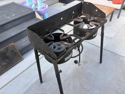 Camp Chef 2-Burner Outdoor Gas Stove with Flat Top Griddle