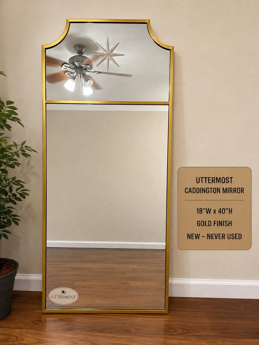 Uttermost Caddington Wall Mirror 18" x 40" Gold Finish
