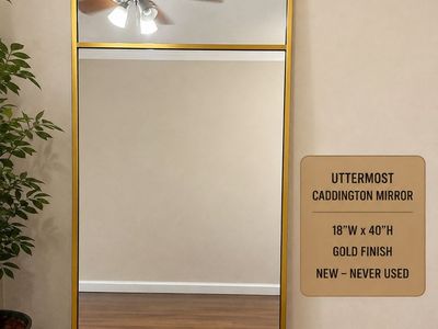 Uttermost Caddington Wall Mirror 18" x 40" Gold Finish