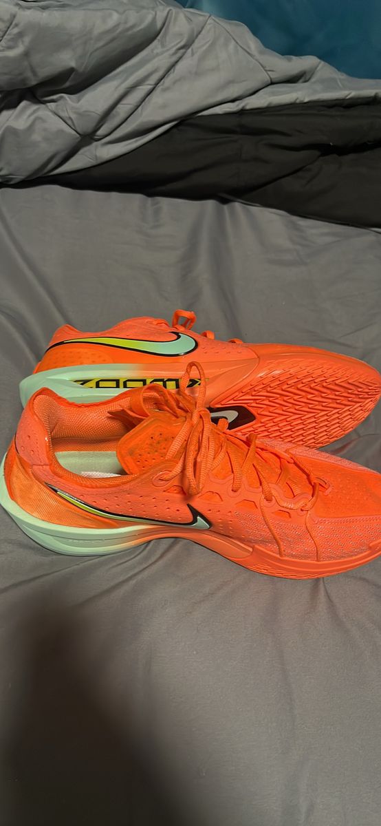 Nike G.T. Cut 3 Basketball Shoes Orange Mint Green - Men's Size 10.5