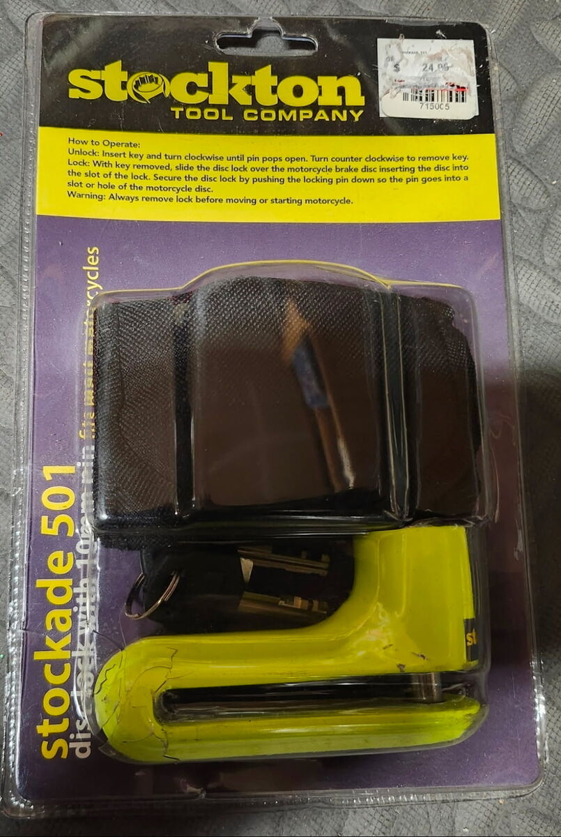 stockton stockade 501 motorcycle disc lock