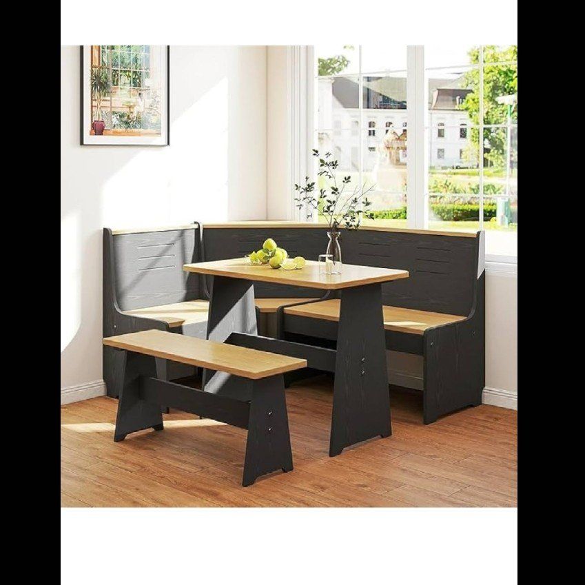 NEW- Breakfast Nook Dining Table Set