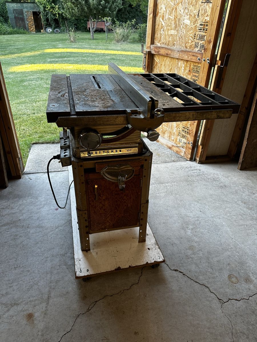 Vintage craftsman table saw
