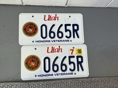 2006 Utah Navy- Marine license plates