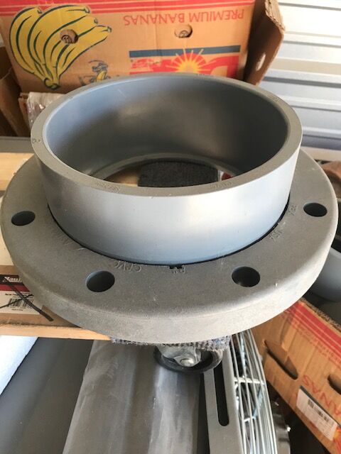 Plumbing C Pvc 8" starter flange no gasket