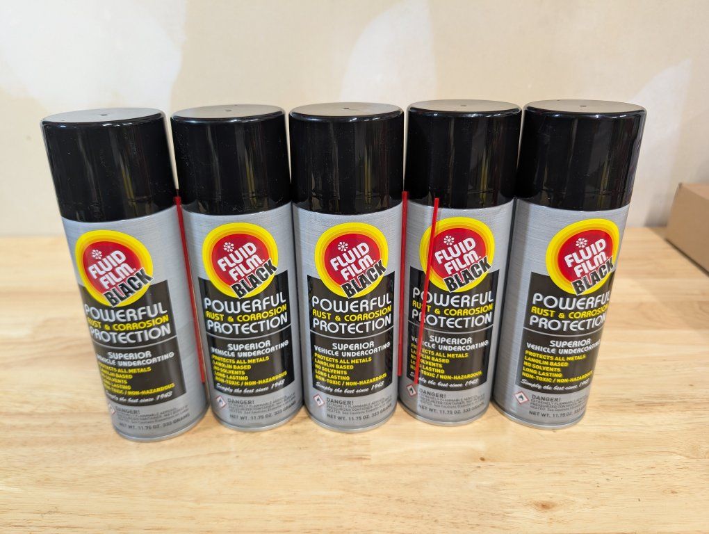 5 Cans of Black Fluid Film Rust Inhibitor