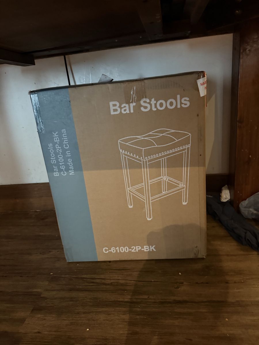 New Bar Stools (2-Pack) - Model C-6100-2P-BK - Black