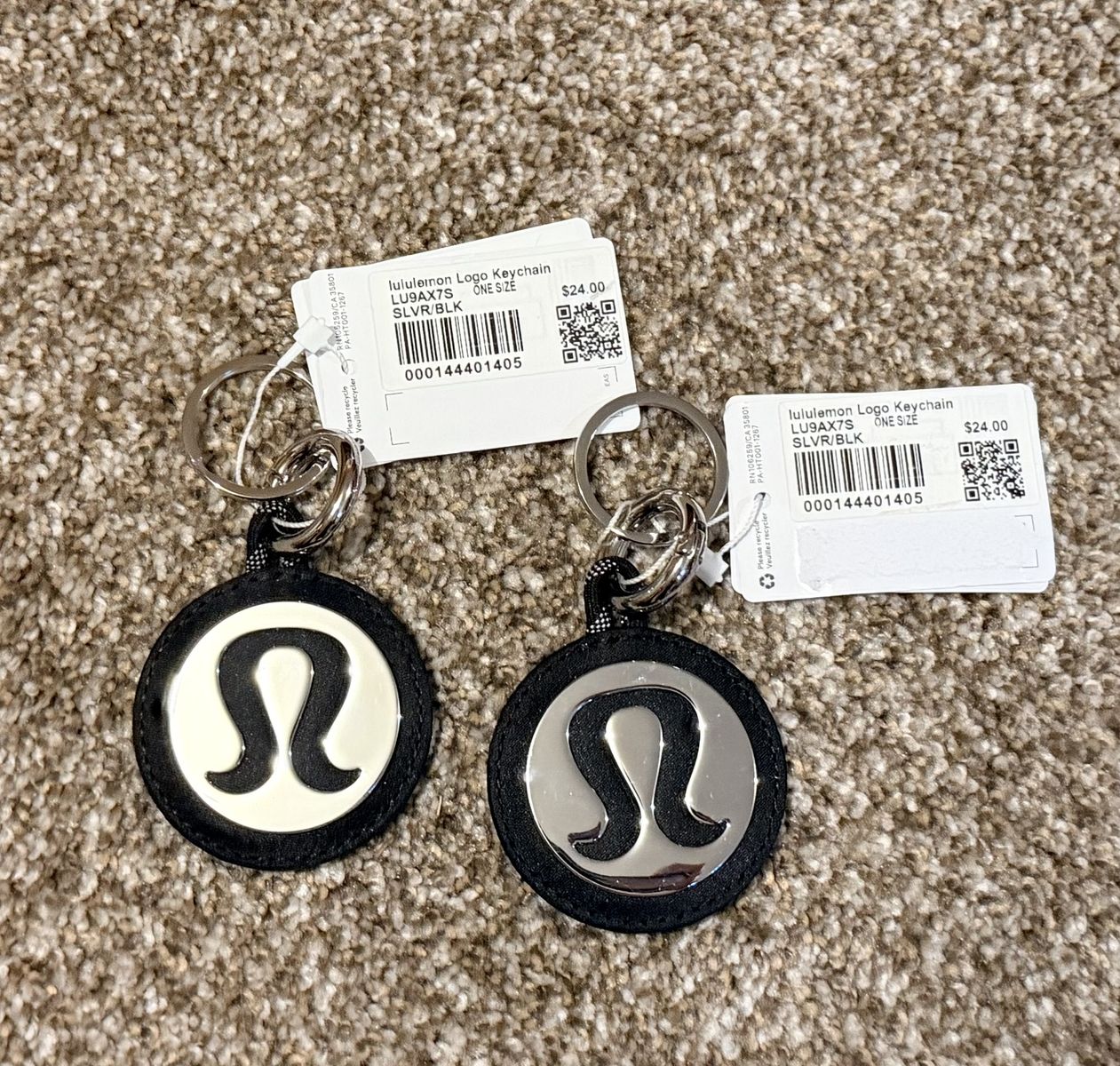 Lulu lemon keychains