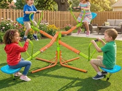 XSS004 Outdoor Seesaw, 4 Seats, Plastic