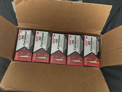 Case of .30 carbine, 110 grain FMJ 500 rounds