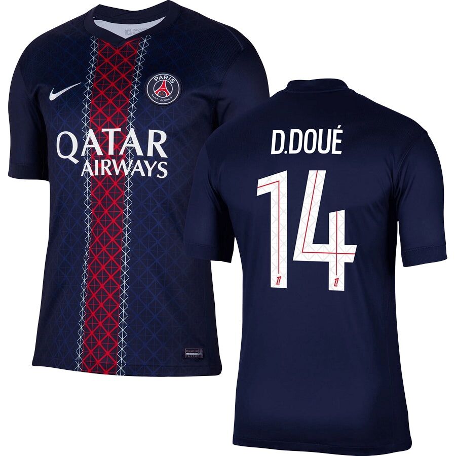D. Doué #14 | L & XL | PSG 2025-26 Home Jersey