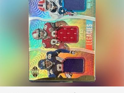 2023 Panini Illusions Legacies Triple Relic Gold Parallel /25 Andre Reed/Jerry Rice/Randy Moss. 16/25
