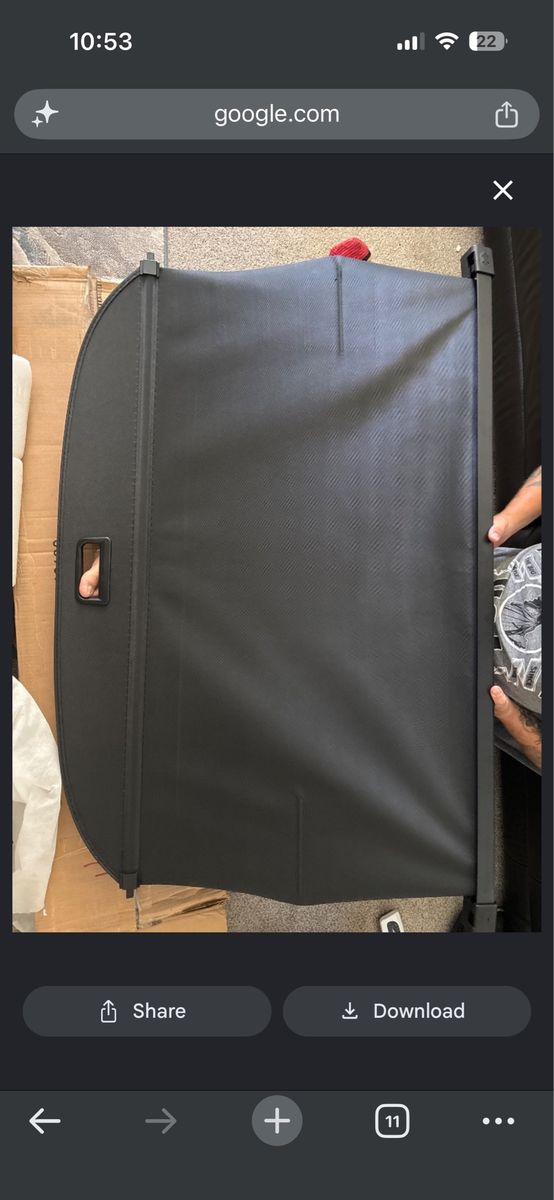 Retractable Trunk Cargo Cover Security Shade - Black (Please Check Dimensions)