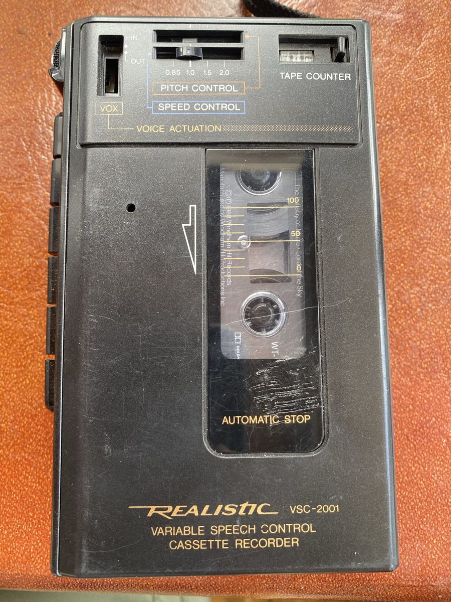 Portable Cassette Player with Variable Speech & Pitch Control
