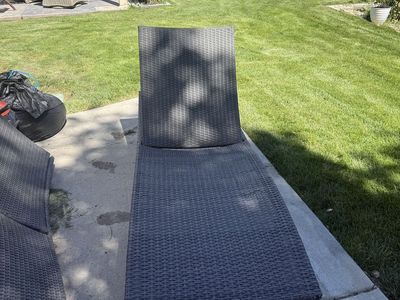 Dark Brown Wicker Outdoor Patio Adjustable Chaise Lounge Chair