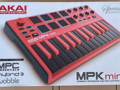 NIB Akai Professional MPK Mini Special Edition Red 25-Key USB MIDI Controller