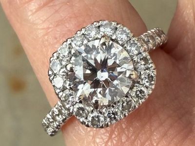Wedding/Engagement Ring with Natural 1.23 CT Round Brilliant Diamond – D Color, Excellent Cut