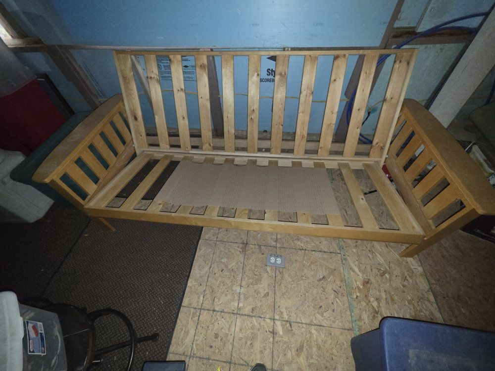 Wooden Futon Frame - Solid Wood, Convertible Sofa Bed