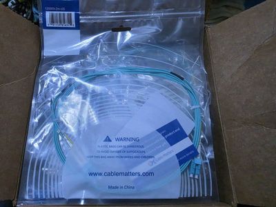 Cable Matters LC to LC Fiber Optic Patch Cable - New in Bag