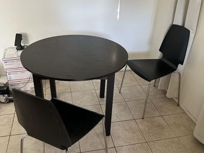 Black Dining Table and Chairs