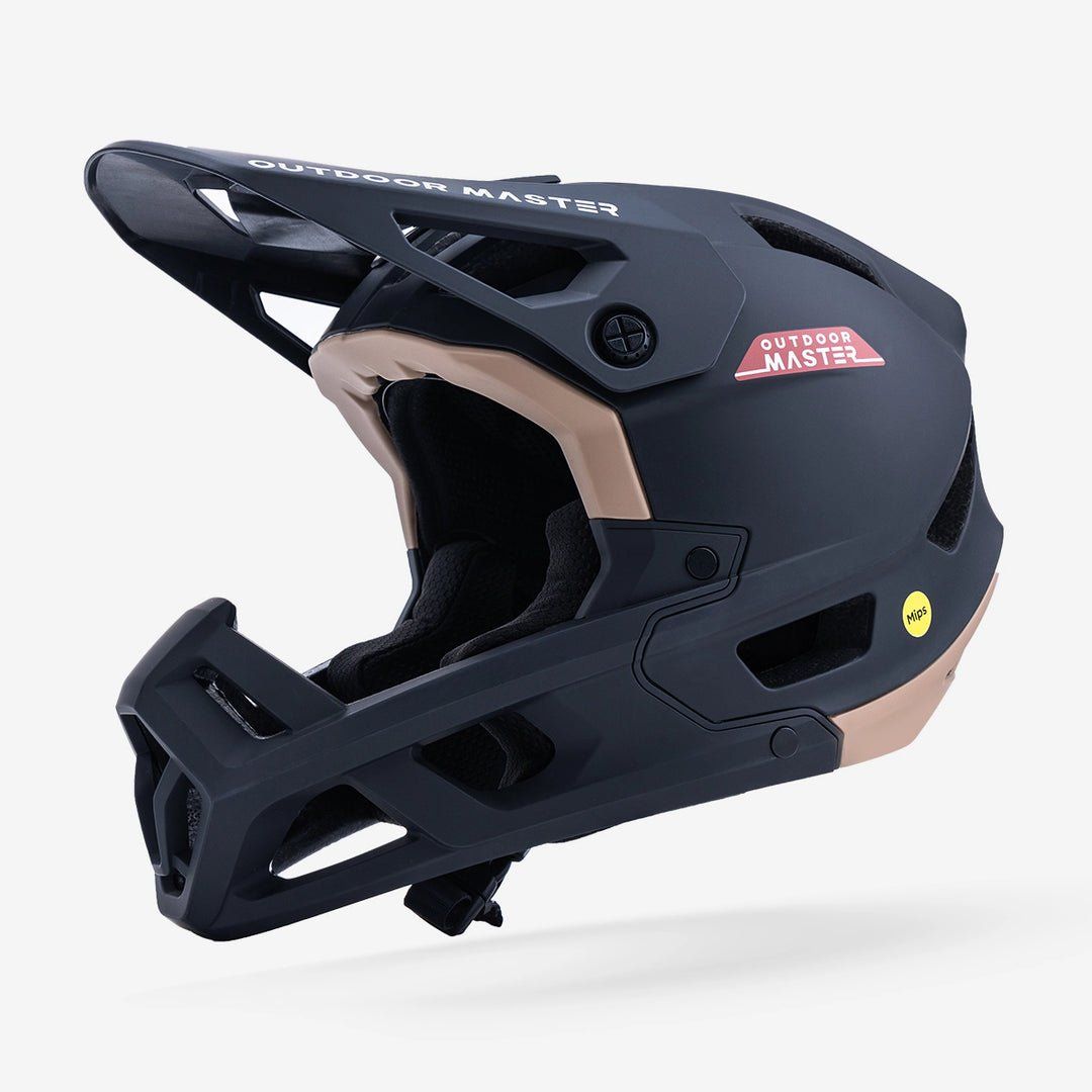 OutdoorMaster Rhino MIPS Full Face Bike Helmet Meteorite Black