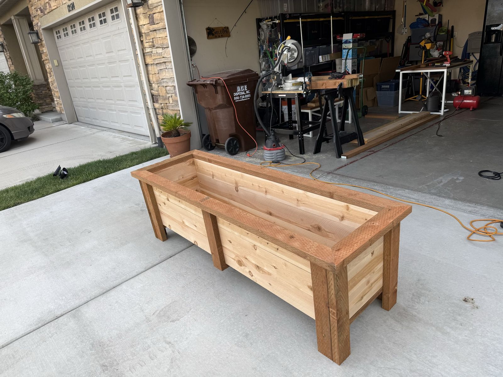 Handmade Wooden Planter Box - Solid Wood Construction