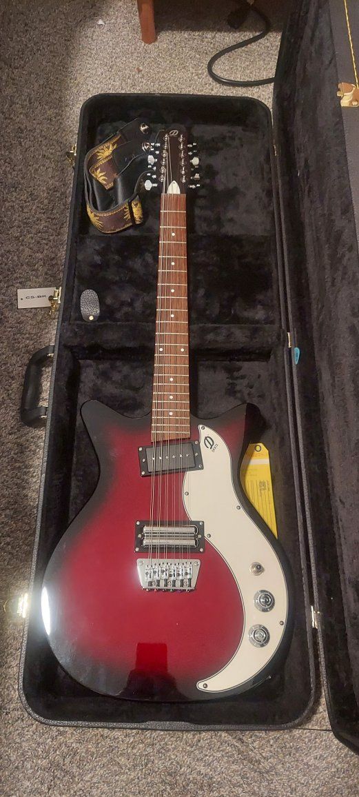Danelectro 59X12 Redburst Electric 12 String Guitar with Hard Case