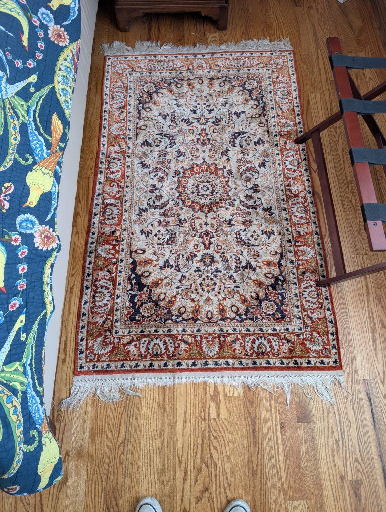 100% silk Iranian rug