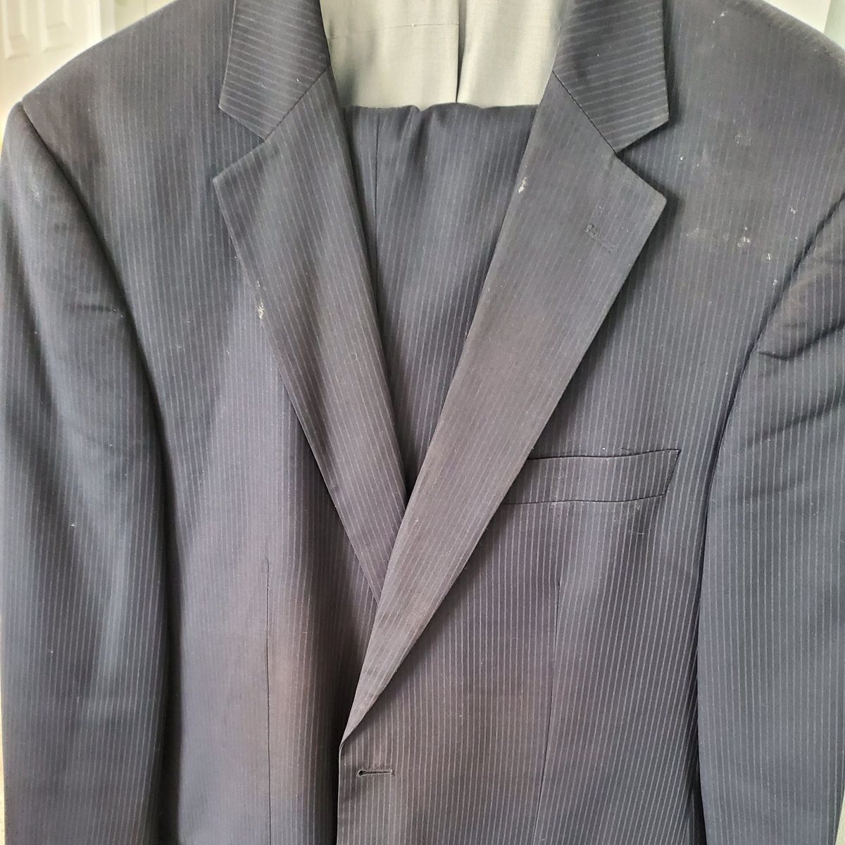 Blue pinstripe suit + pant