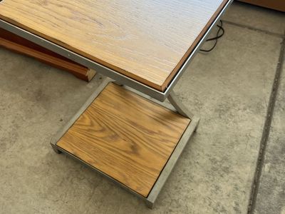 Modern Wood & Metal End Table - 14.5" H x 15" W - Versatile Side Table