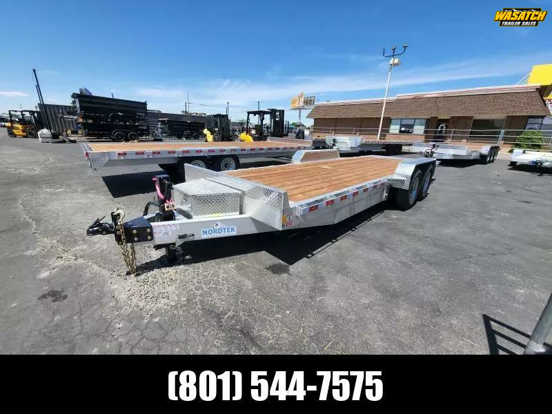 2026 Nordtek Trailers 22' DBT TD Aluminum 14K Tilt Equipment Trailer