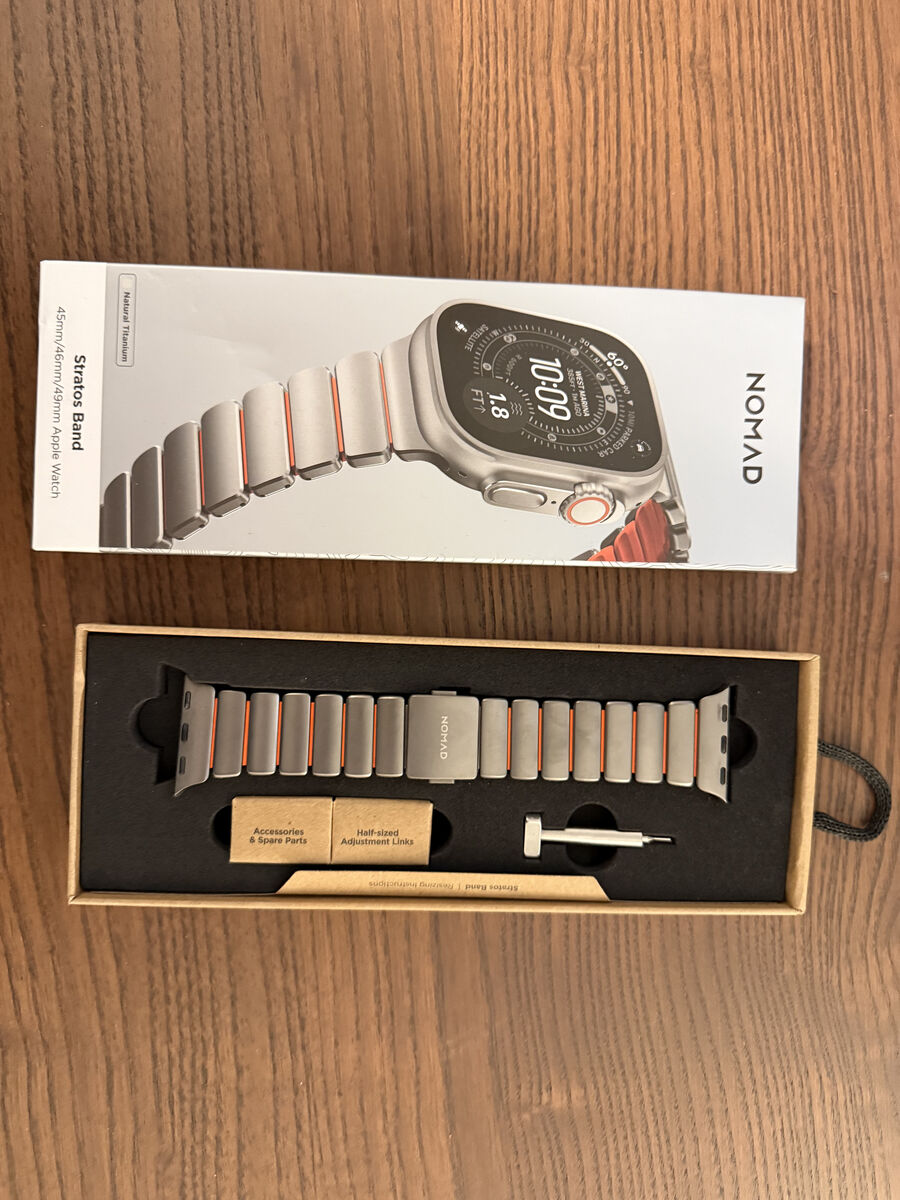 Nomad Titatnium Stratos Apple Watch Ultra 3 Band.